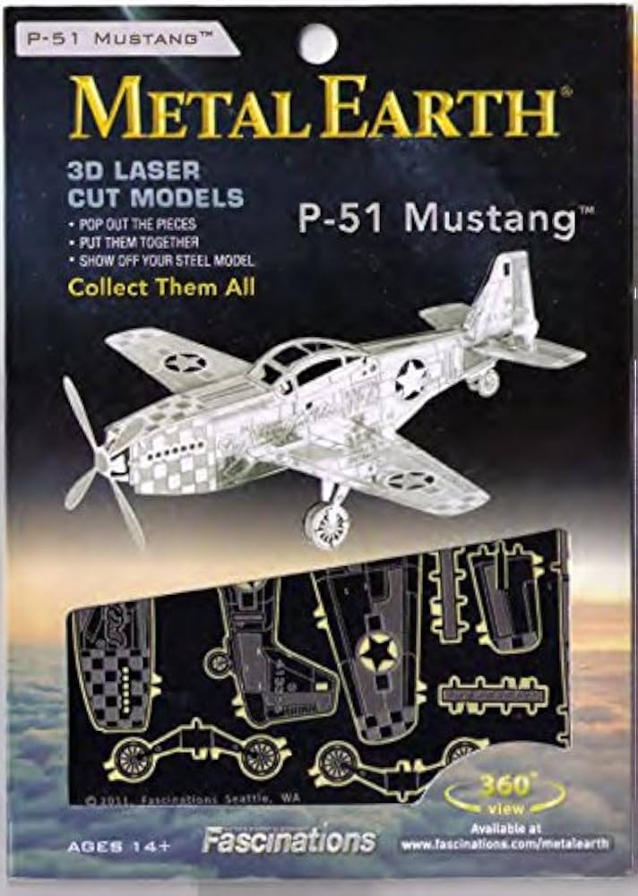 Amazon.com: Fascinations Metal Earth P-51 Mustang Airplane